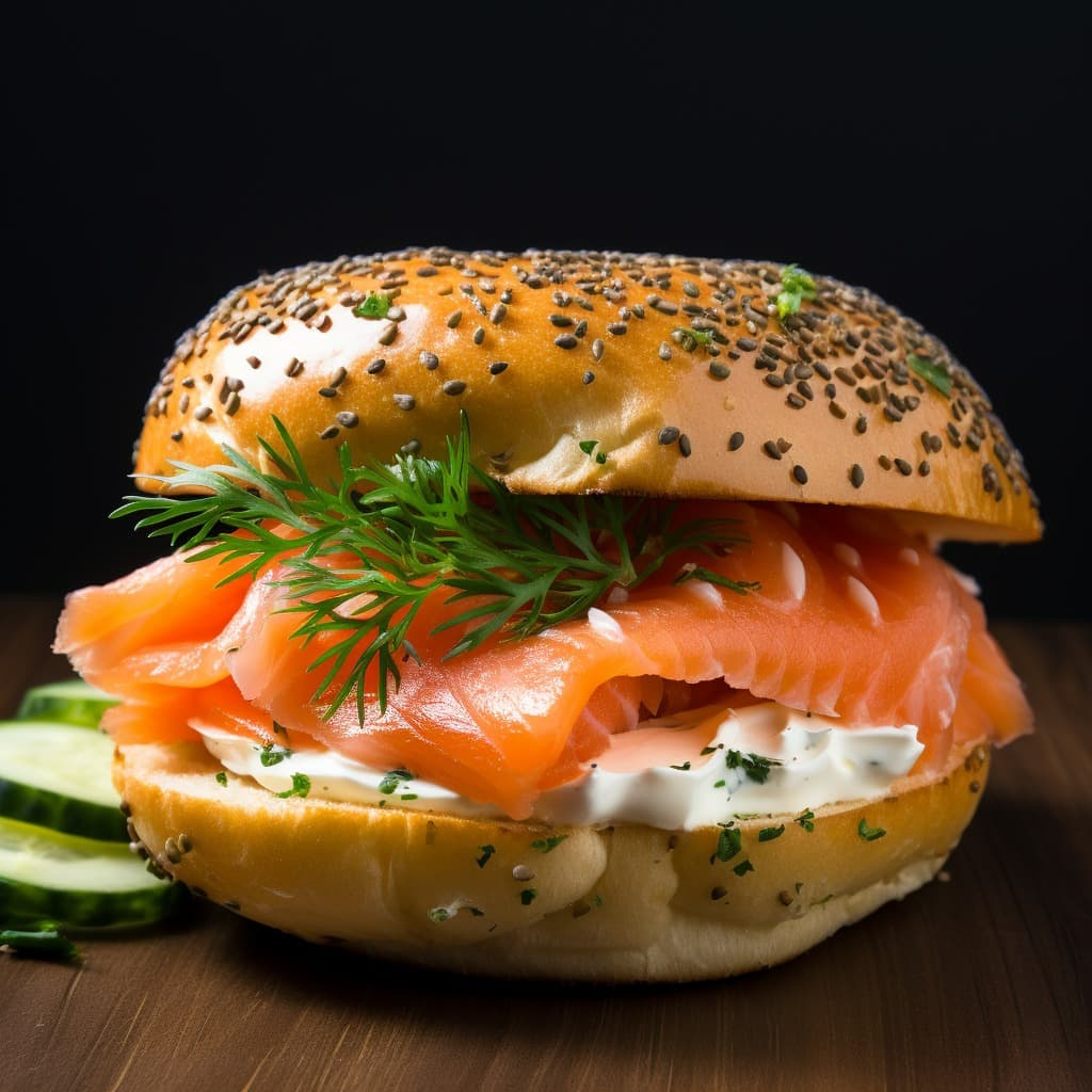 recept na oběd - bagel