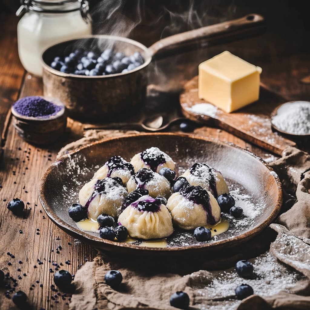 Recept na borůvkové knedlíky