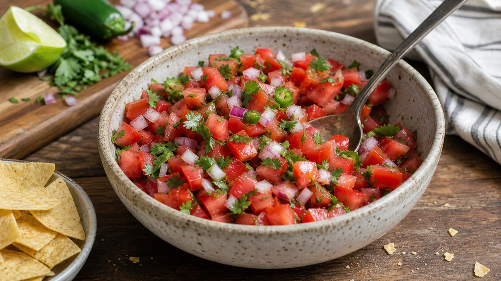 Rajčatová salsa: čerstvá miska ke grilu, chipsům i tacos