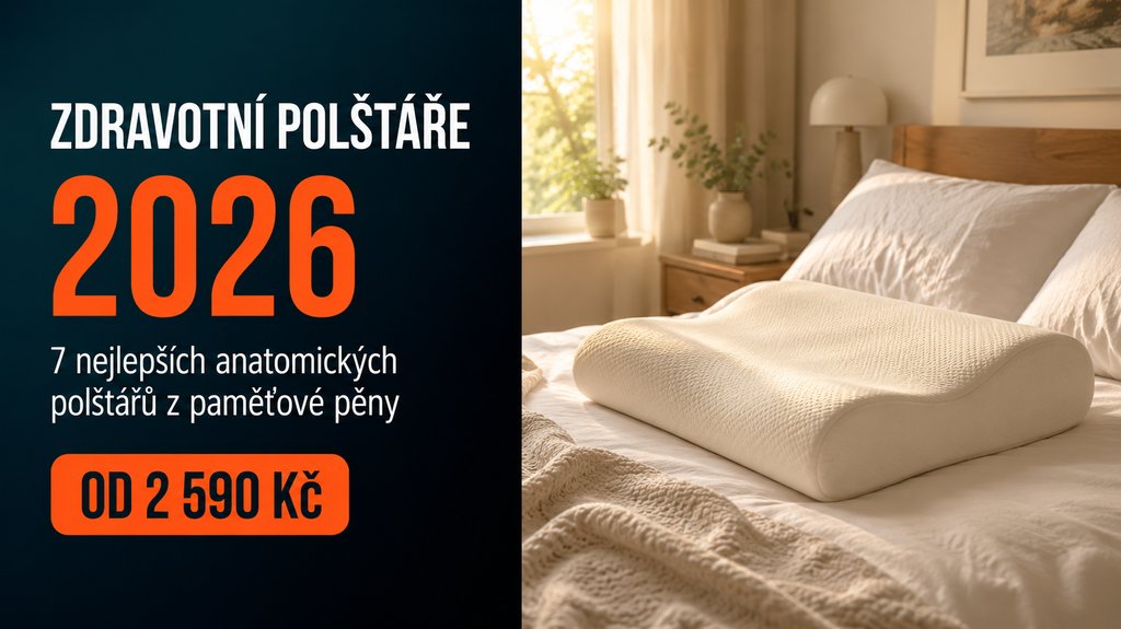 Zdravotní polštáře 2026: 7 nejlepších anatomických polštářů Spíme.cz