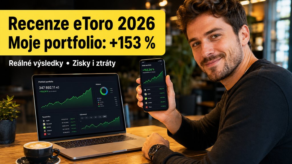 Recenze eToro 2026 — moje portfolio +153 % (i s prodělky)