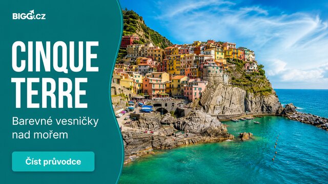 Cinque Terre — barevné vesničky nad mořem v Ligurii