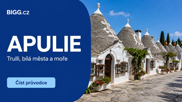 Apulie — kamenné domky trulli v Alberobellu