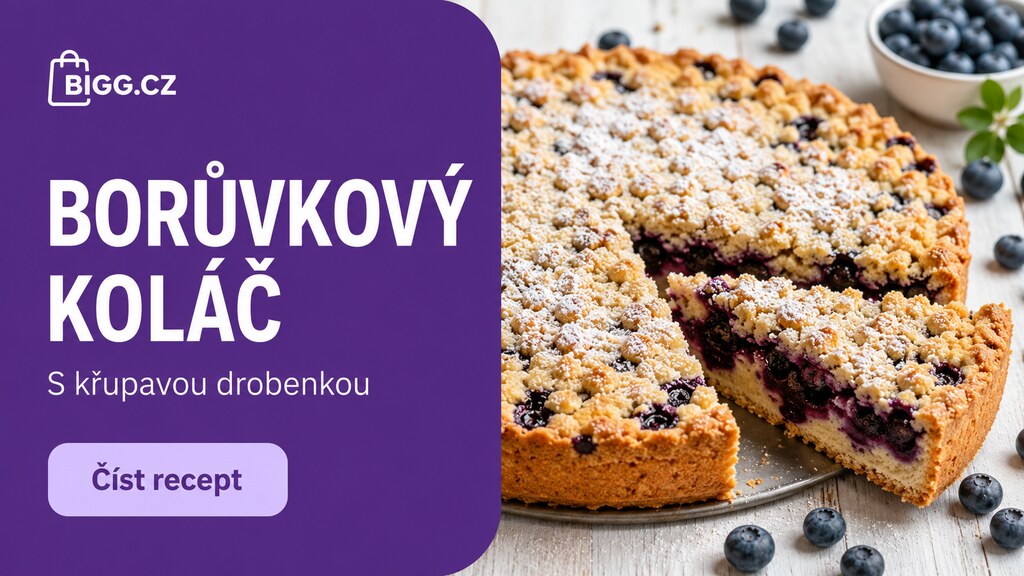 Borůvkový koláč s drobenkou — letní recept krok za krokem