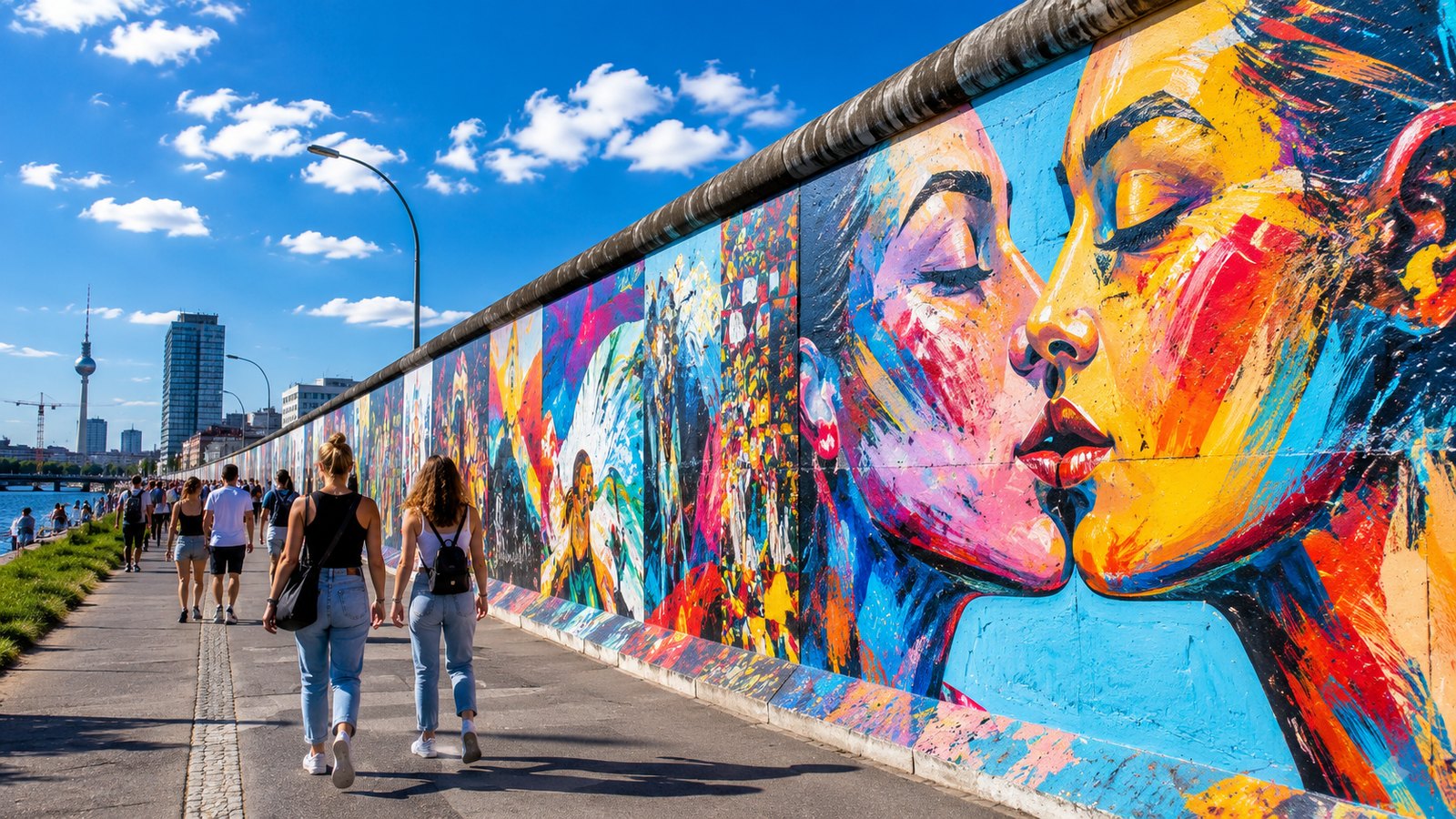 East Side Gallery — pomalovaný úsek Berlínské zdi