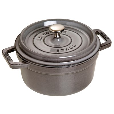 Staub Litinový hrnec s poklicí Cocotte 22 cm / 2,6 l, grafitově šedá
