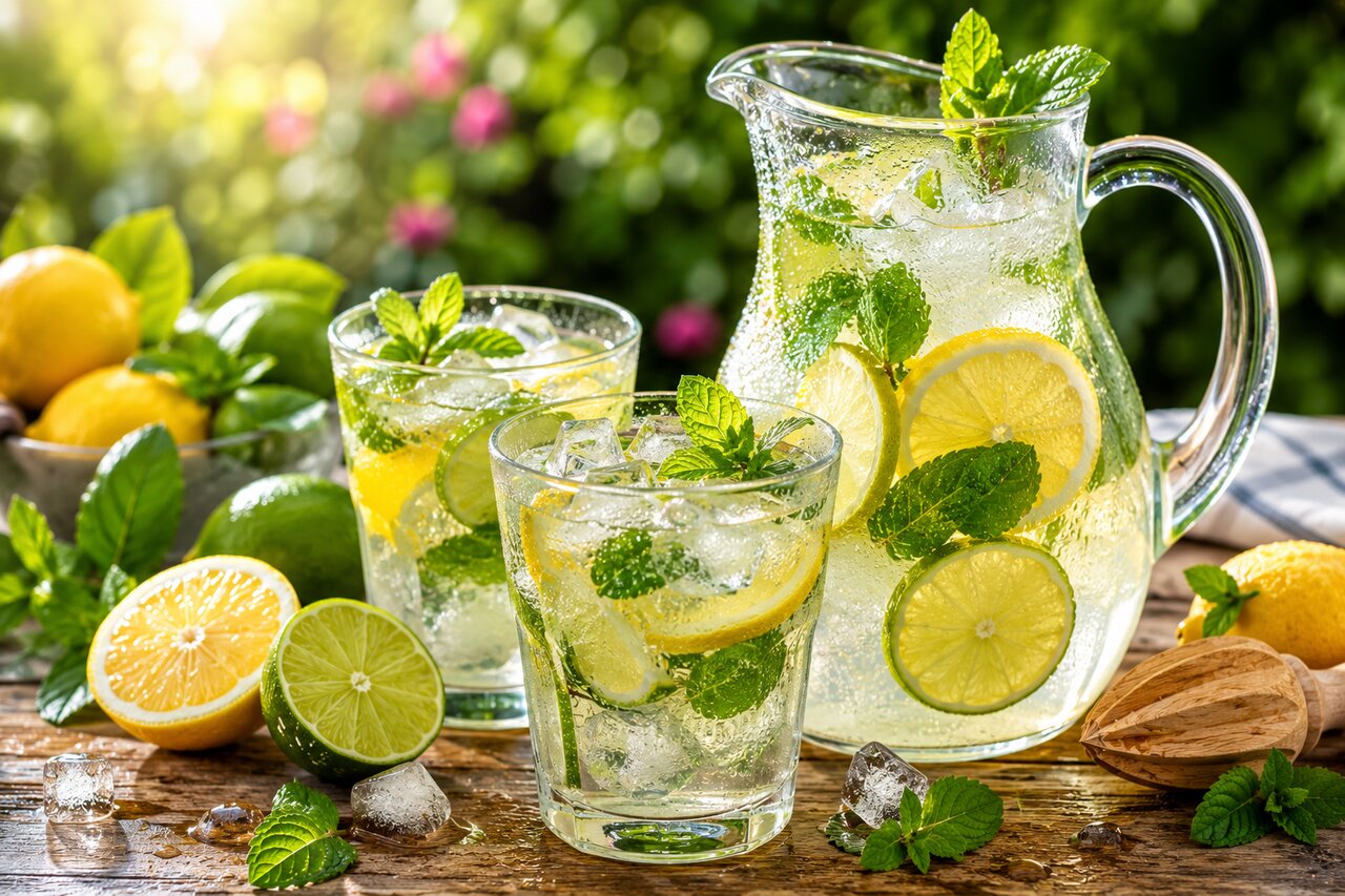 Domácí limonády a sirupy 2026: osvěžující recepty na léto