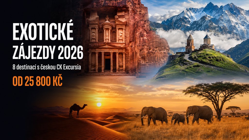 Exotické zájezdy 2026: srovnání 8 destinací s CK Excursia od 25 800 Kč