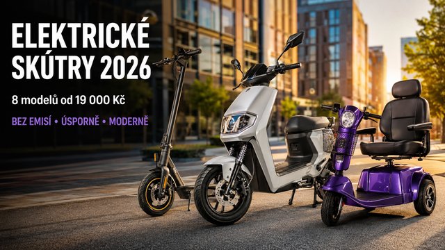 Elektrické skútry 2026 – srovnání 8 modelů