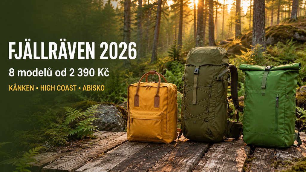 Fjällräven Kånken a outdoor batohy 2026: srovnání 8 modelů od 2 390 Kč