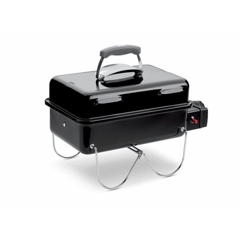 Weber Go-Anywhere přenosný plynový gril s víkem a sklopnými nohami pro kemping