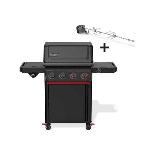 Weber Spirit EPX-435R Stealth černý plynový gril se Sear Station a elektrickým rožněm