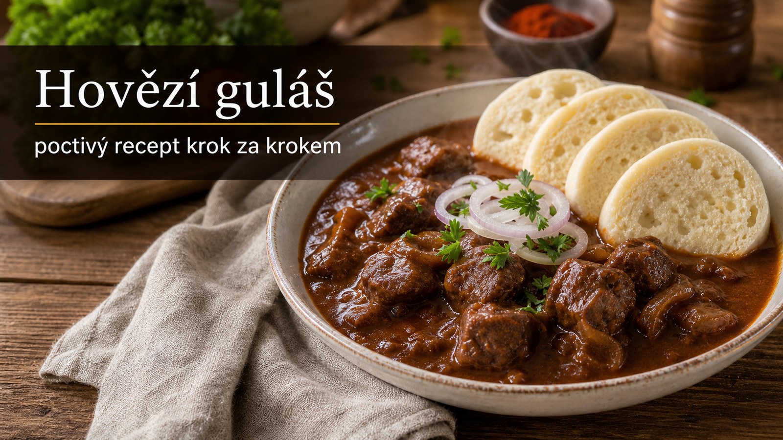 Hovězí guláš: poctivý recept krok za krokem