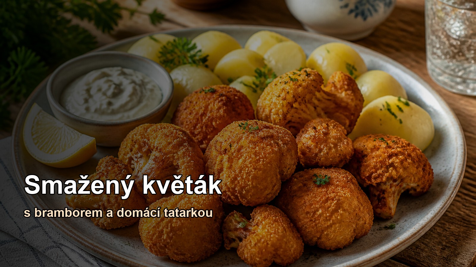 Smažený květák: křupavý recept s bramborem a domácí tatarkou