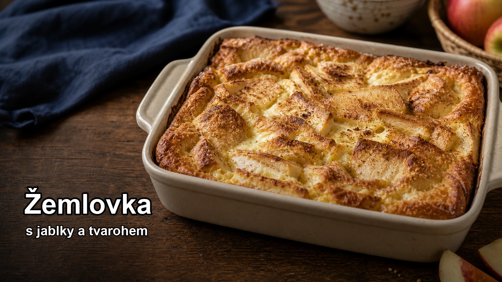 Žemlovka s jablky a tvarohem: poctivý recept
