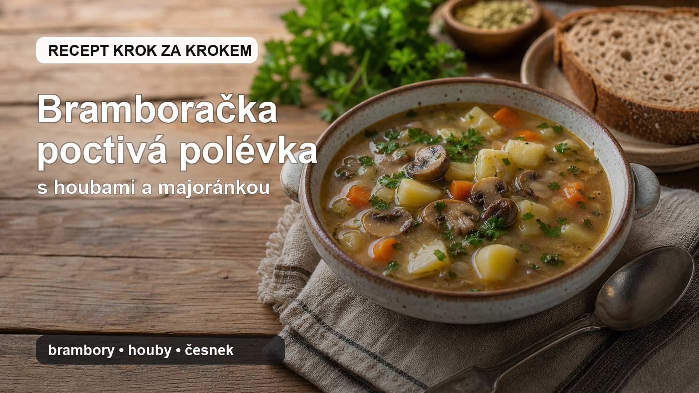Bramboračka: poctivý recept s houbami a majoránkou