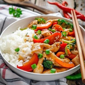 Recept na Čínu s kuřecím masem a zeleninou